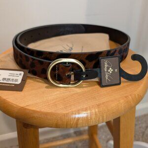 Patricia Nash Leopard Calfhair Belt